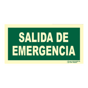 SEÑALIZACIÓN FOTO LUMINISCENTE SALIDA DE EMERGENCIA SYSSA 9070F